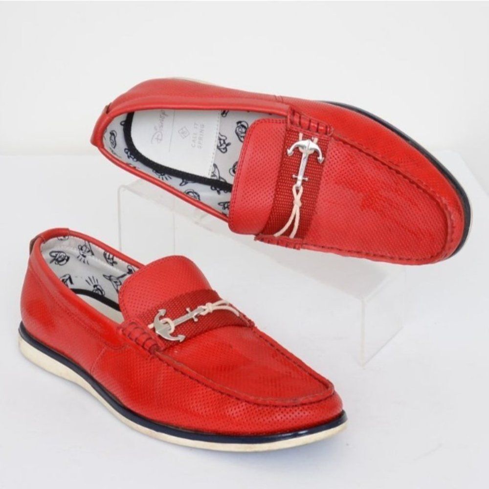 Disney Donald Duck X Call It Spring Abroad Red Loafers Men 8 Women 10